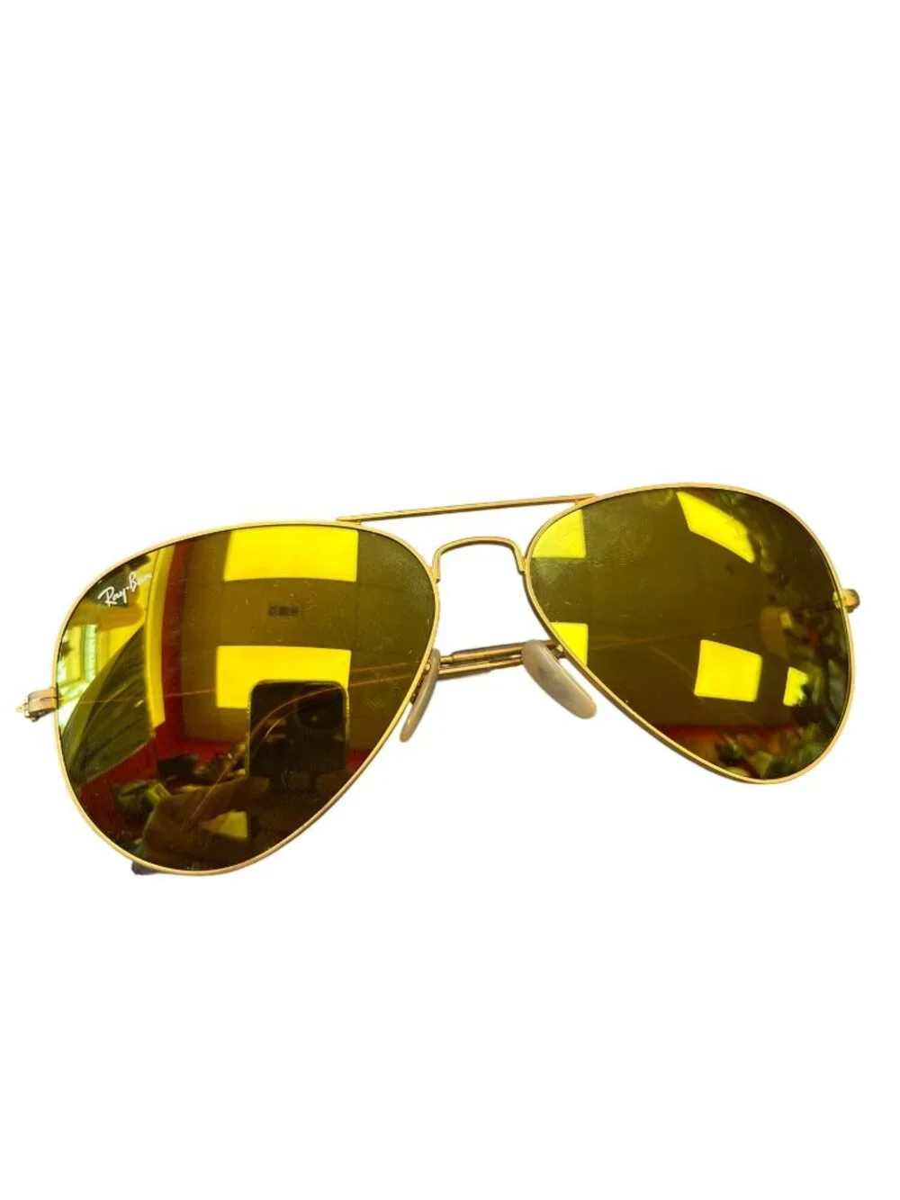 Ray Ban B&L Vintage gold green G15 USA Aviator glasses SKU 10-616